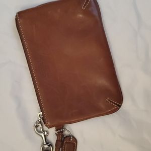 Coach leather wristlet